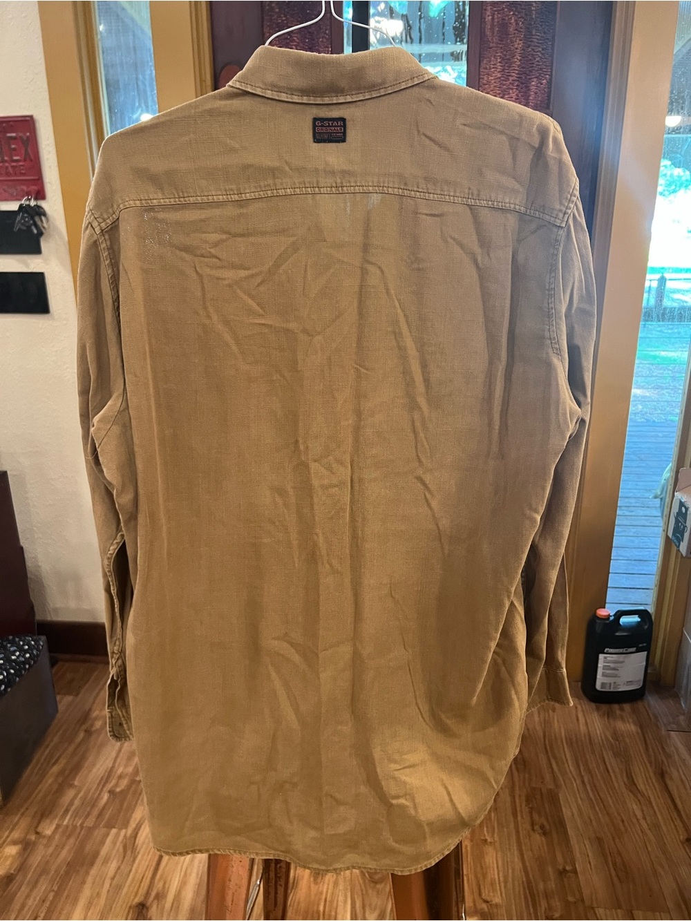 G-Star Men's Casual Button-Down Shirt in Khaki Brown - Picture 5 of 6